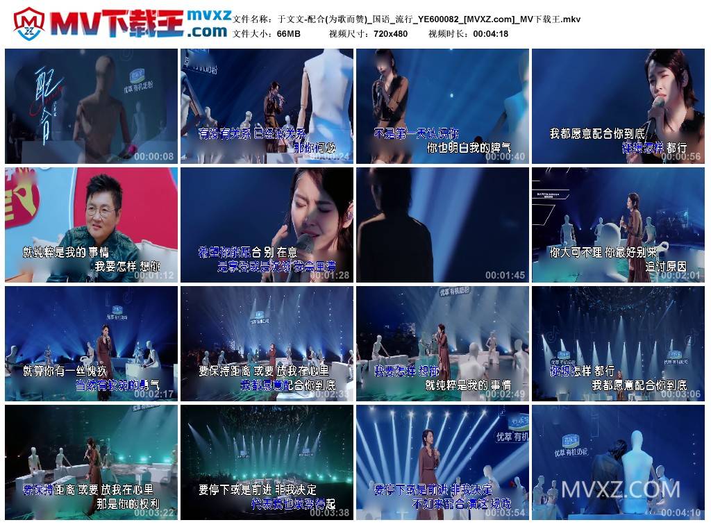 于文文-配合(为歌而赞)_国语_流行_YE600082